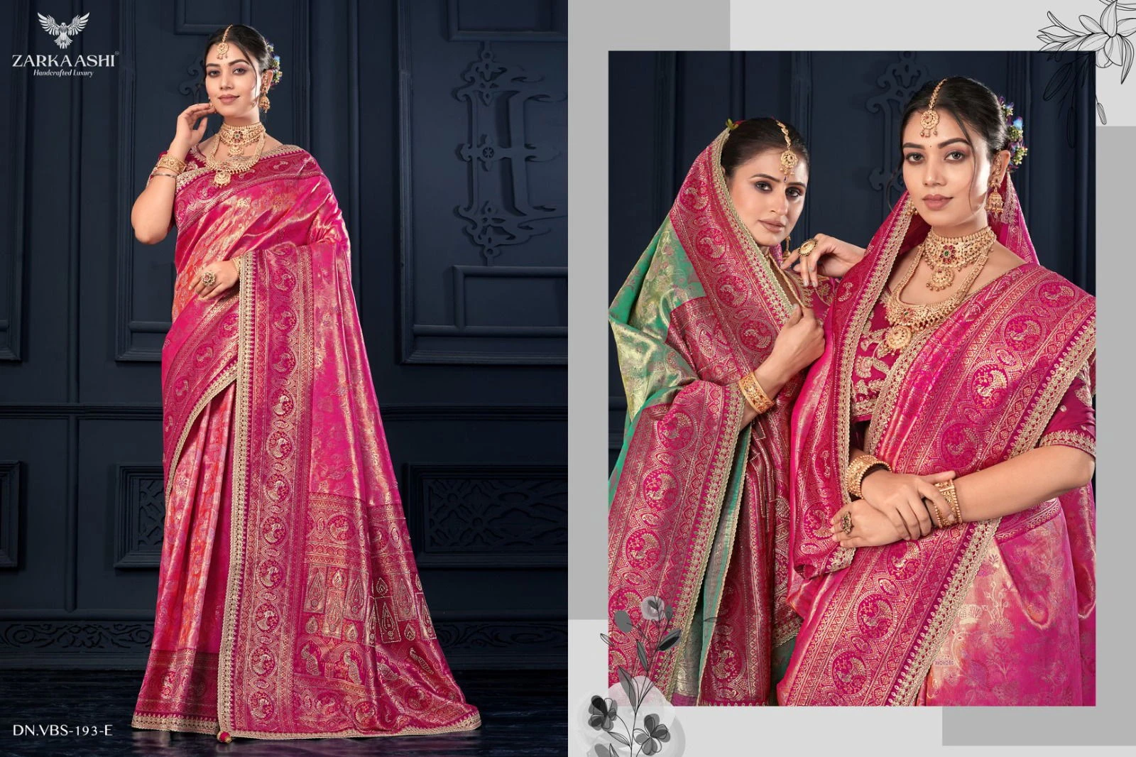 Zarkaashi Shivalika Vol 1 Nylone Tissue Festival Wear Saree Collection