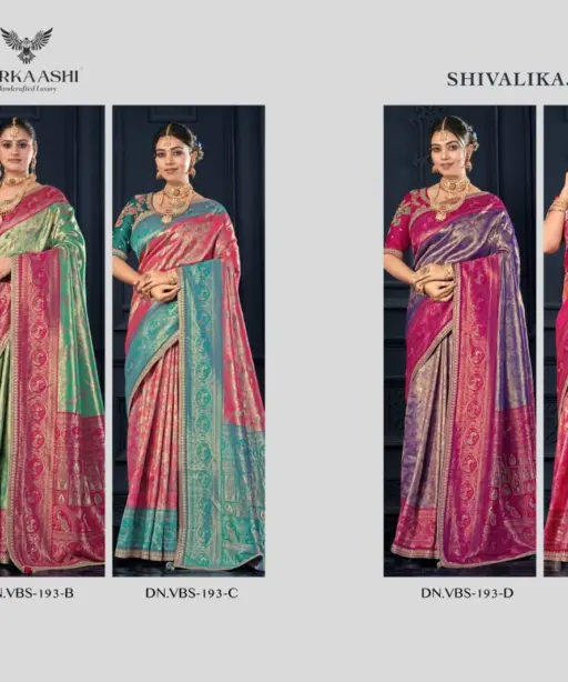 Zarkaashi Shivalika Vol 1 Nylone Tissue Festival Wear Saree Collection
