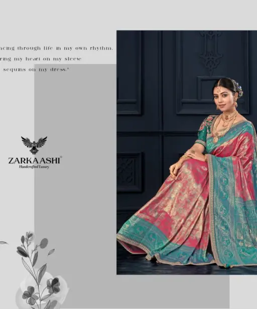 Zarkaashi Shivalika Vol 1 Nylone Tissue Festival Wear Saree Collection