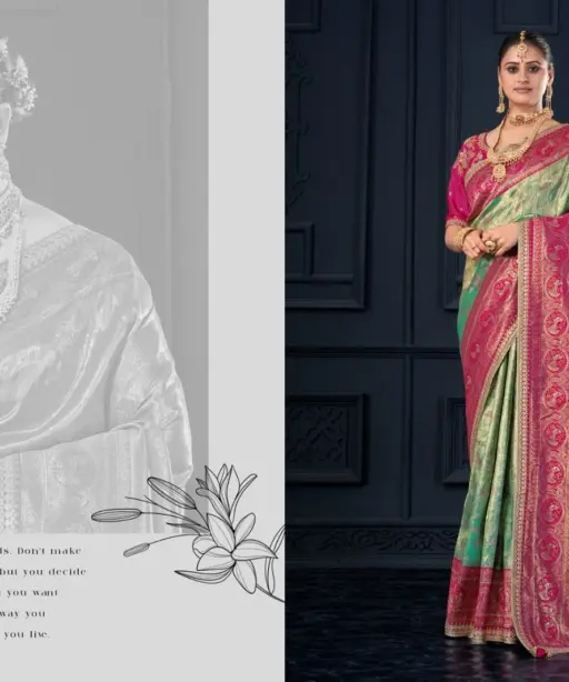 Zarkaashi Shivalika Vol 1 Nylone Tissue Festival Wear Saree Collection