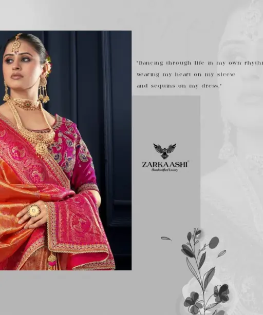 Zarkaashi Shivalika Vol 1 Nylone Tissue Festival Wear Saree Collection