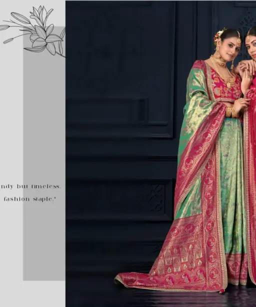 Zarkaashi Shivalika Vol 1 Nylone Tissue Festival Wear Saree Collection