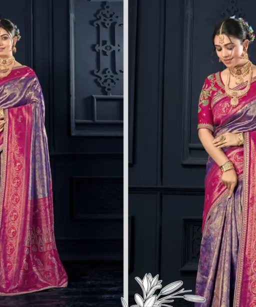 Zarkaashi Shivalika Vol 1 Nylone Tissue Festival Wear Saree Collection