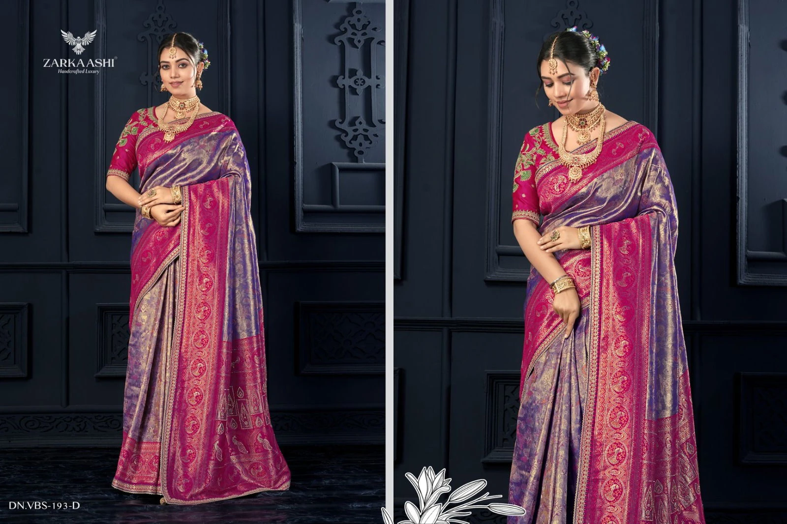 Zarkaashi Shivalika Vol 1 Nylone Tissue Festival Wear Saree Collection