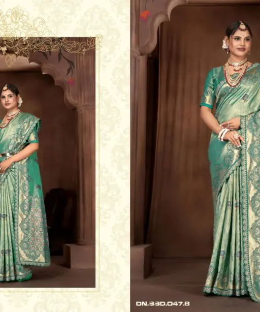 Zarkaashi Virasat Nylone Tissue Festival Wear Saree Collection