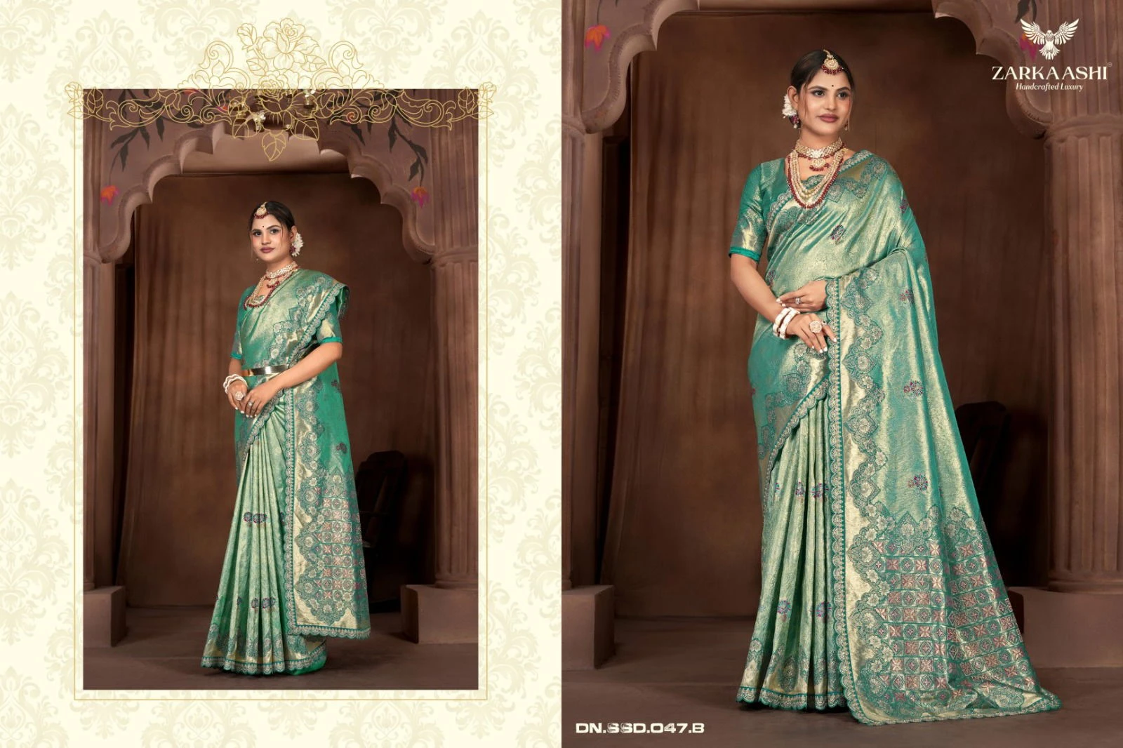 Zarkaashi Virasat Nylone Tissue Festival Wear Saree Collection