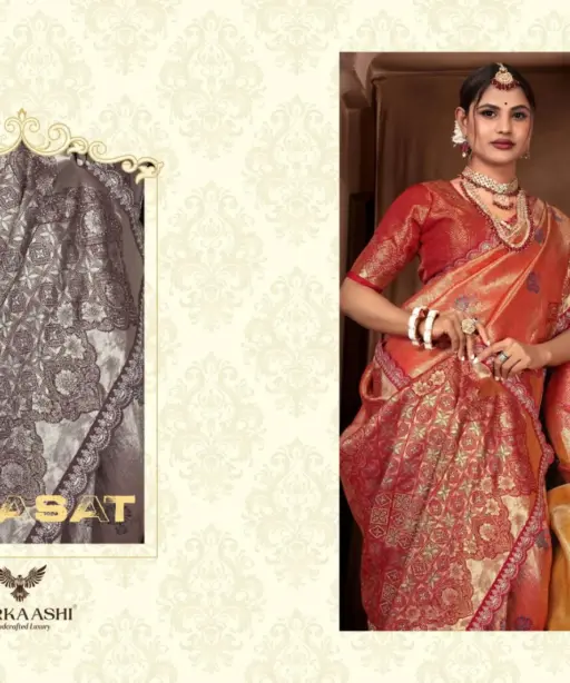 Zarkaashi Virasat Nylone Tissue Festival Wear Saree Collection