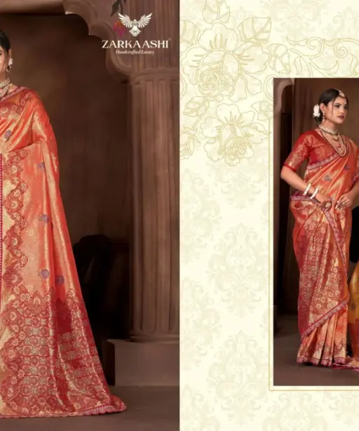 Zarkaashi Virasat Nylone Tissue Festival Wear Saree Collection