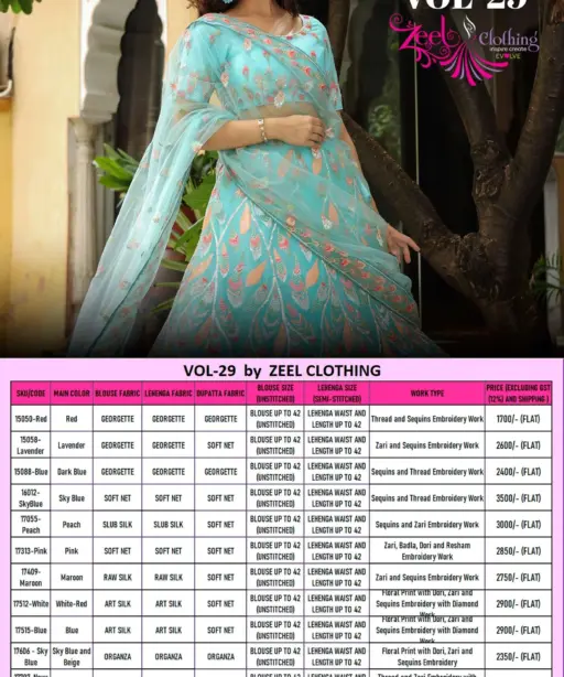 Zeel Clothing Lehenga Choli Vol 29