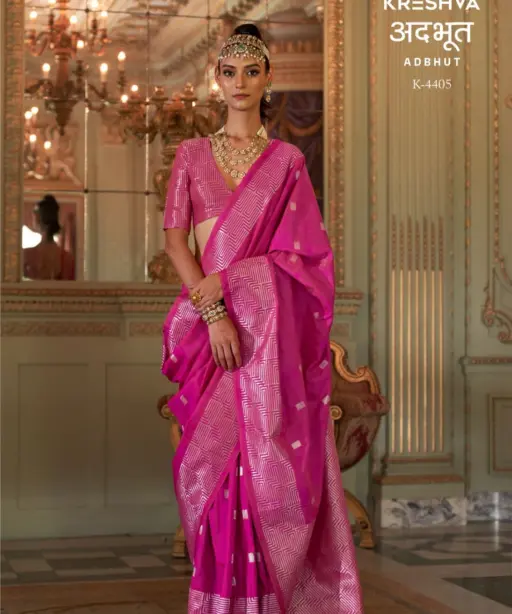 Kreshva Adbhut P V Super Fine Silk Zari Weaving Saree Collection