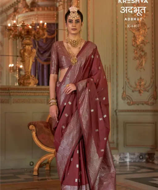 Kreshva Adbhut P V Super Fine Silk Zari Weaving Saree Collection