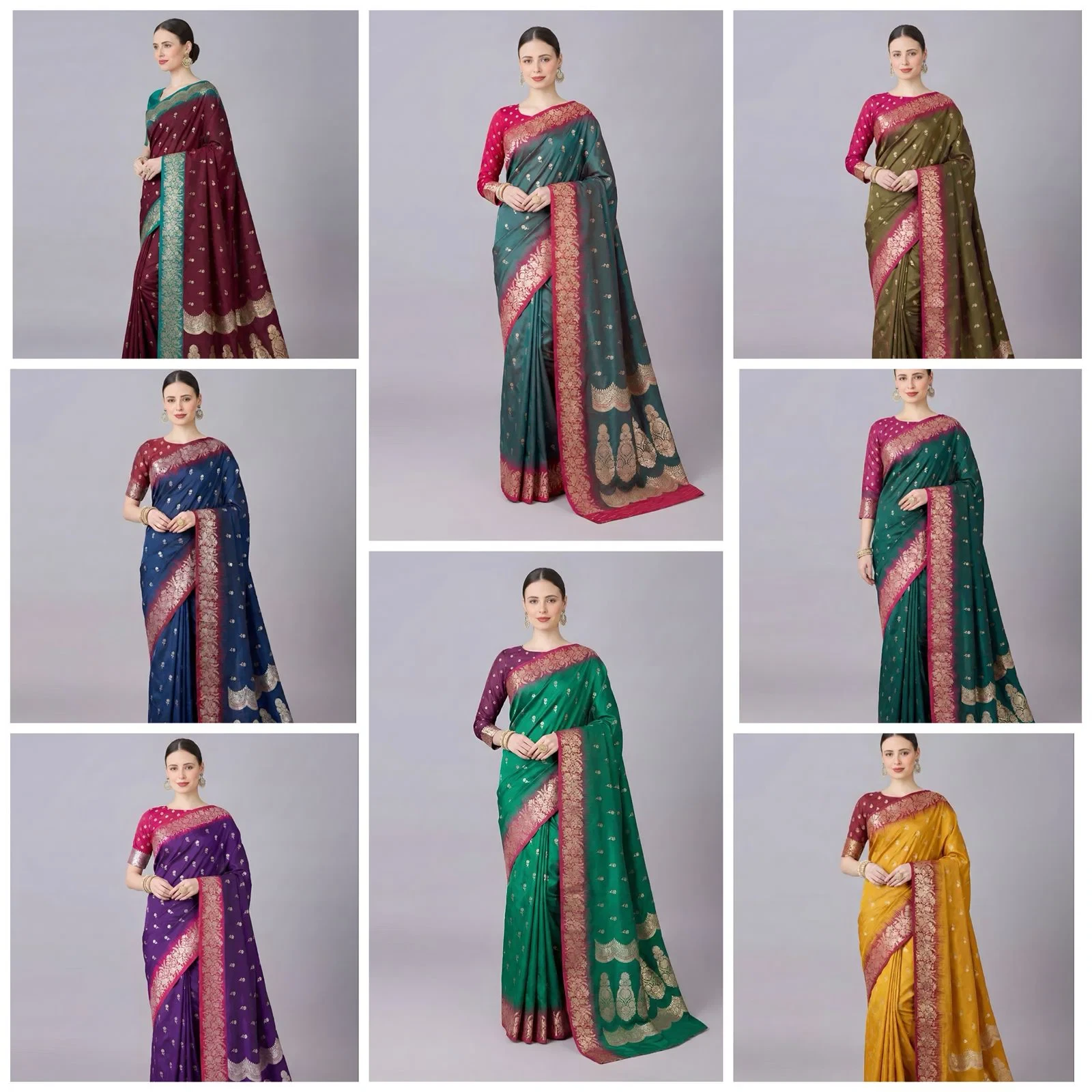 Mb 1109 Premium Soft Banarasi Silk Zari Weaving Saree Collection