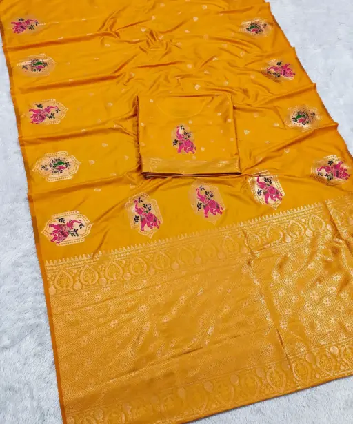 Mb 6316 Premium Banarasi Silk Zari Weaving Saree Collection