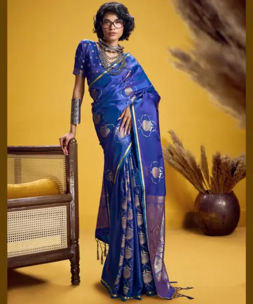 Rajtex Kanthkala Vama Satin Silk Handloom Weaving Traditional Saree Collection