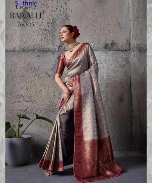 Sethnic Rajvalli 3 Pure Kanjivaram Silk Traditional Wear Saree
