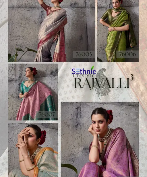Sethnic Rajvalli 3 Pure Kanjivaram Silk Traditional Wear Saree