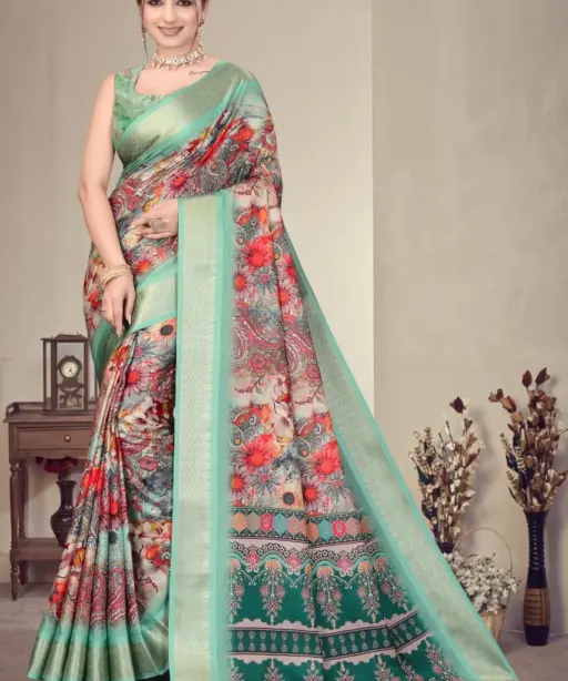 Shc Axali Vol 1 Cotton Silk Digital Printed Saree Collection