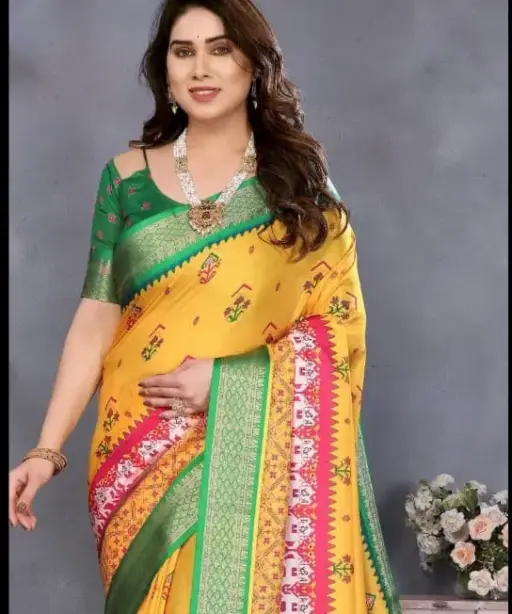 Shc Gajanand Vol 1 Cotton Silk Digital Printed Saree Collection
