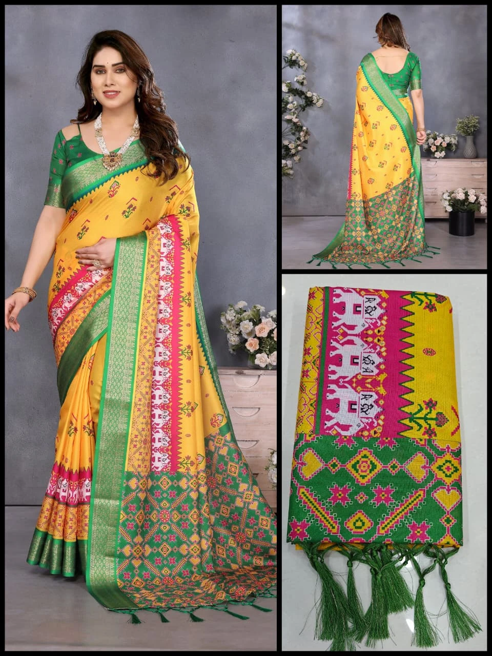 Shc Gajanand Vol 1 Cotton Silk Digital Printed Saree Collection
