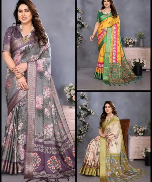 Shc Gajanand Vol 1 Cotton Silk Digital Printed Saree Collection