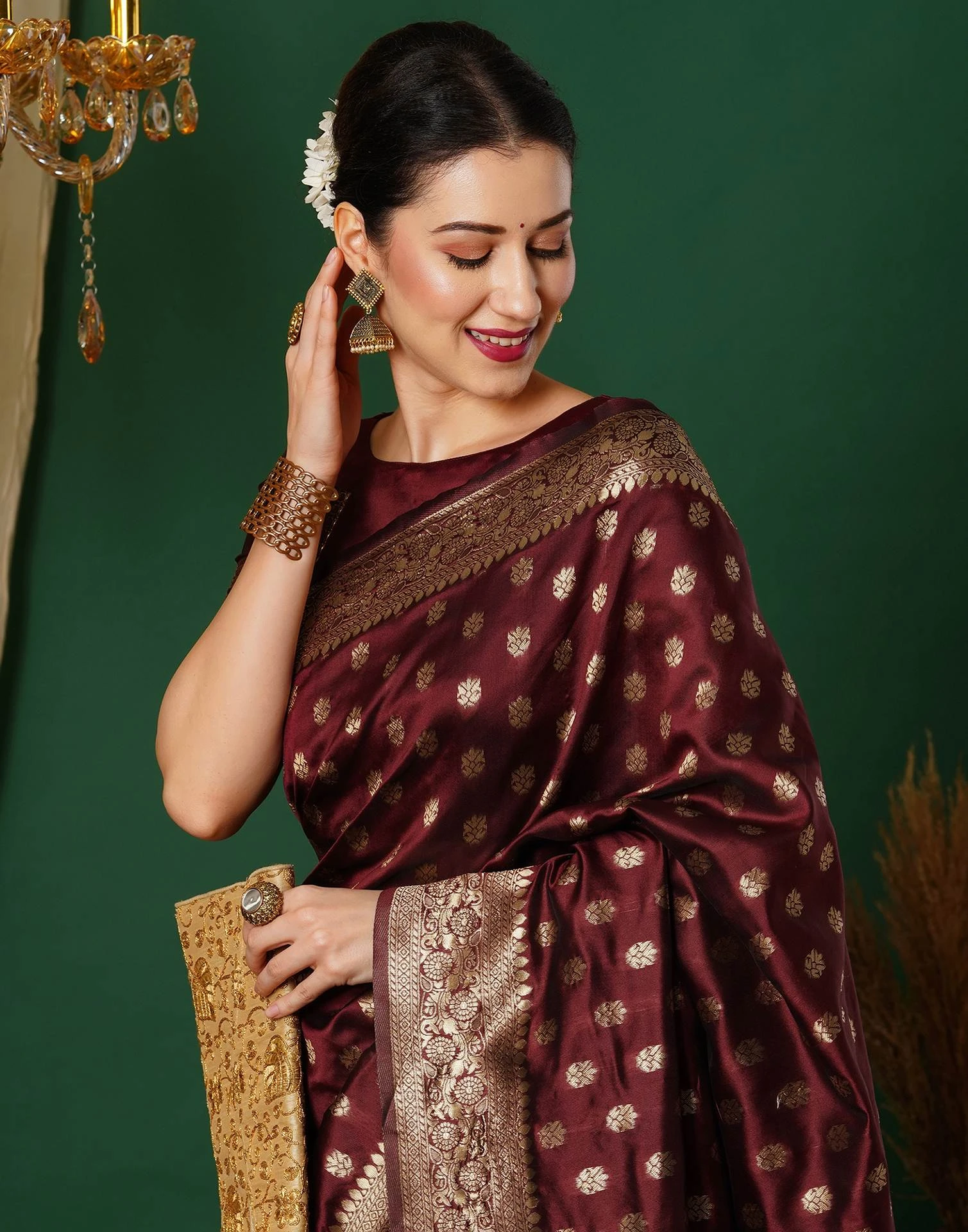 Sm Pari 122 Leem Silk Woven Work Festival Saree Collection