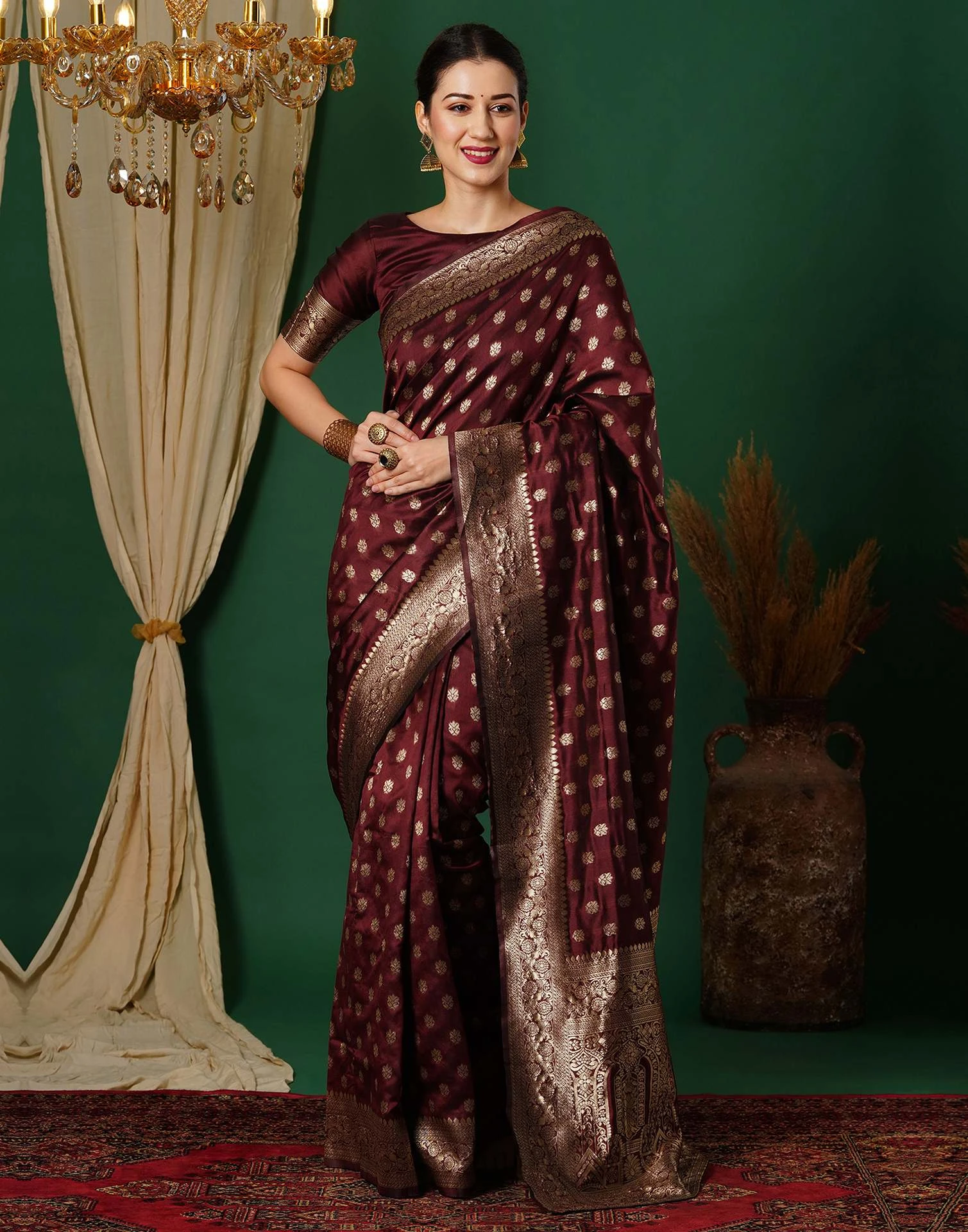 Sm Pari 122 Leem Silk Woven Work Festival Saree Collection