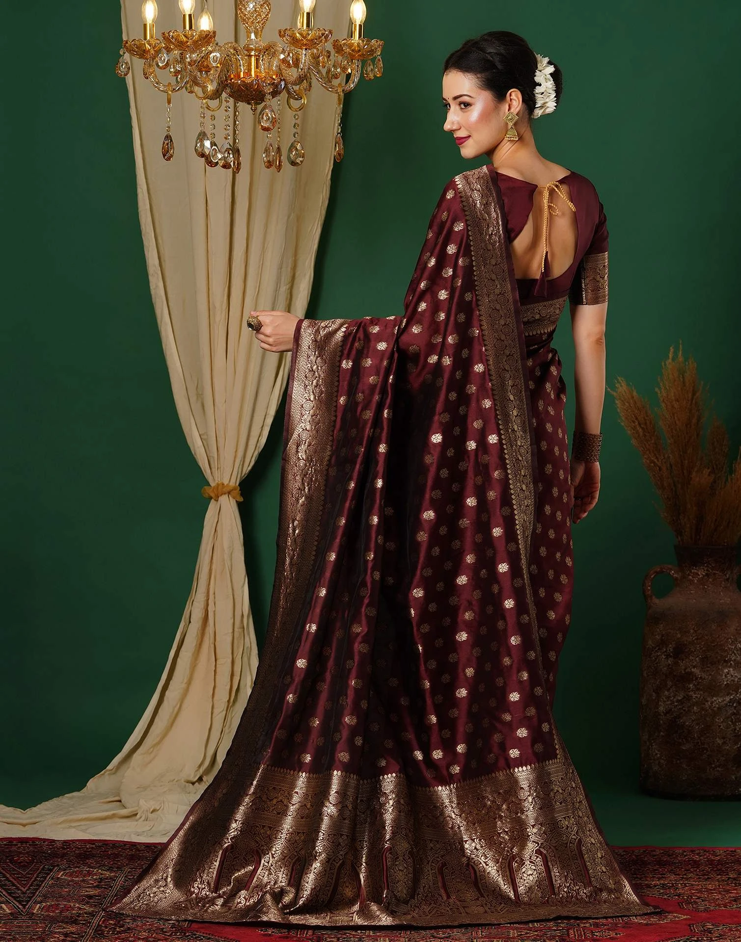 Sm Pari 122 Leem Silk Woven Work Festival Saree Collection