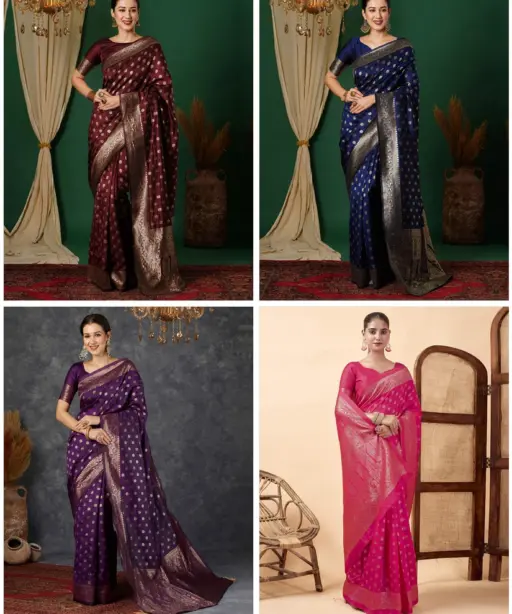 Sm Pari 122 Leem Silk Woven Work Festival Saree Collection