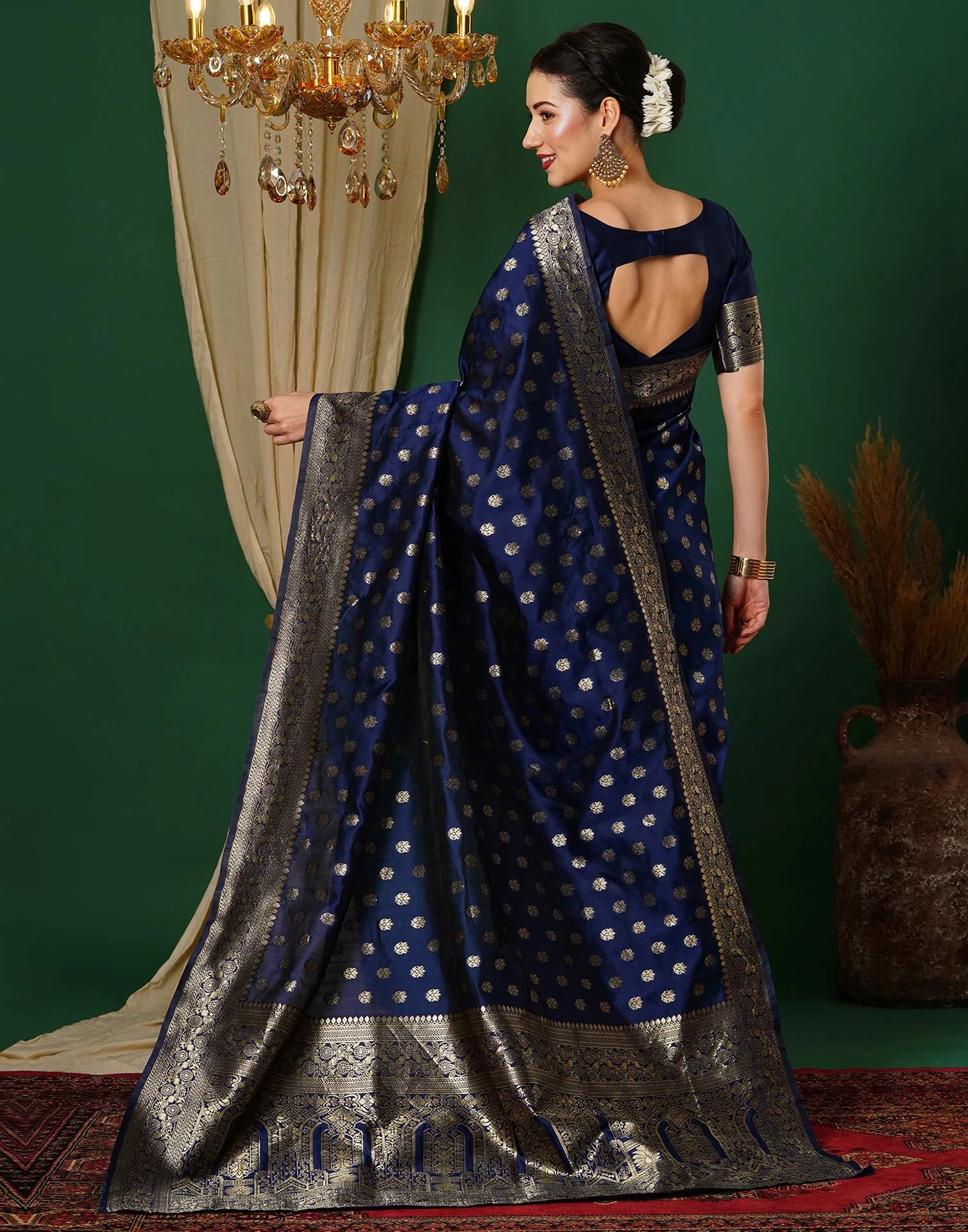 Sm Pari 122 Leem Silk Woven Work Festival Saree Collection