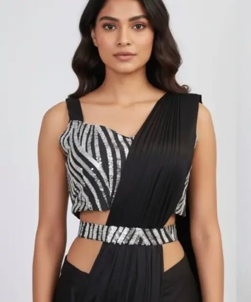 Ad Lycra Vol 1 Ready to Wear Saree with Belt Collection