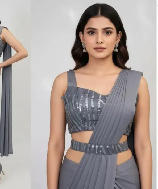 Ad Lycra Vol 1 Ready to Wear Saree with Belt Collection