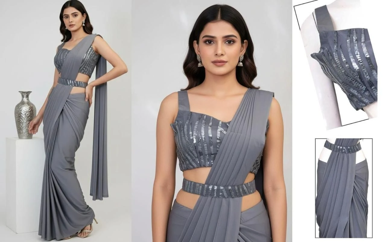 Ad Lycra Vol 1 Ready to Wear Saree with Belt Collection