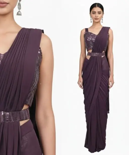 Ad Lycra Vol 1 Ready to Wear Saree with Belt Collection