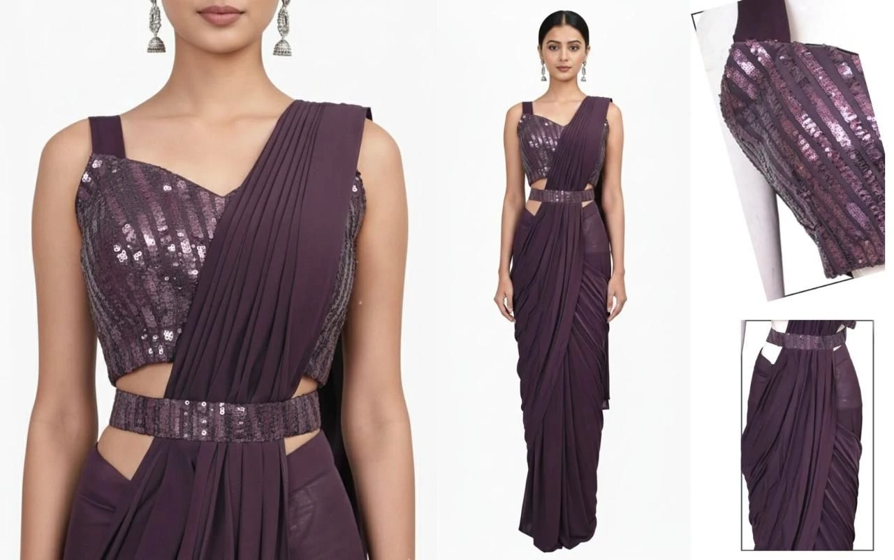 Ad Lycra Vol 1 Ready to Wear Saree with Belt Collection