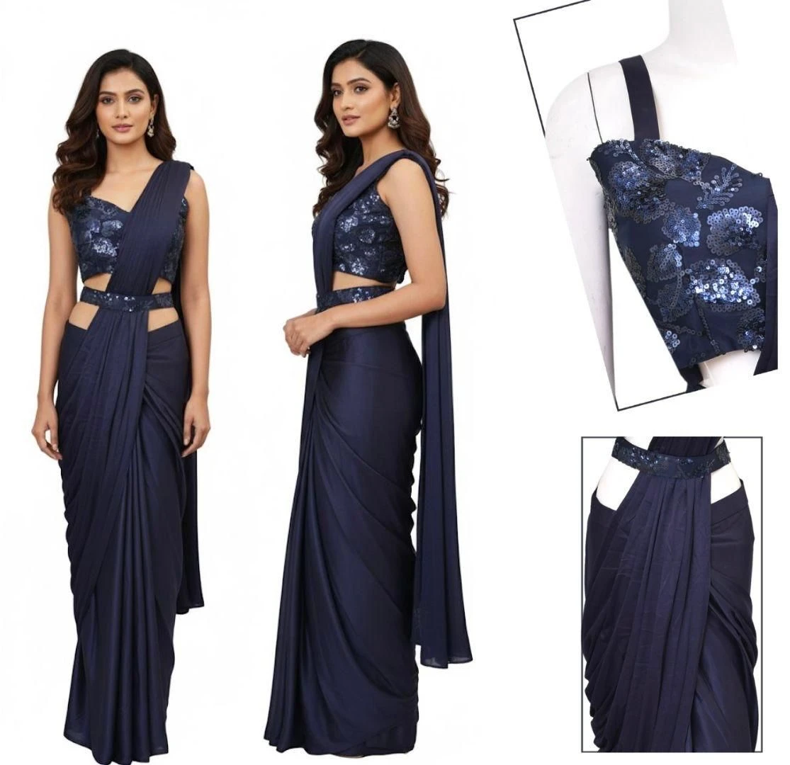 Ad Lycra Vol 1 Ready to Wear Saree with Belt Collection