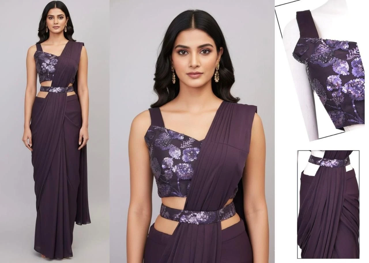 Ad Lycra Vol 1 Ready to Wear Saree with Belt Collection