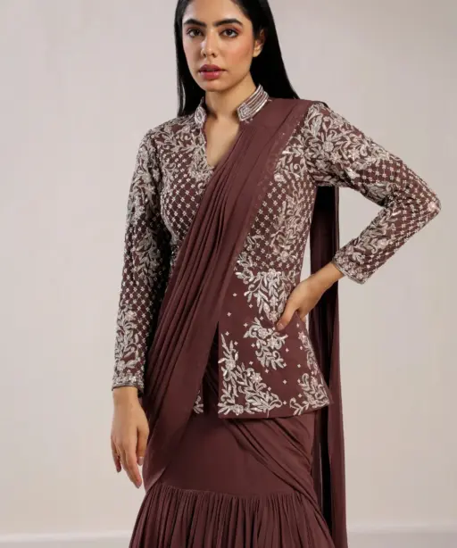 Bt 7135 Chinon Embroidery Worked Trending Party Wear Jacket Lehenga with Dupatta