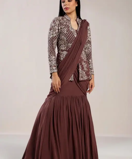 Bt 7135 Chinon Embroidery Worked Trending Party Wear Jacket Lehenga with Dupatta