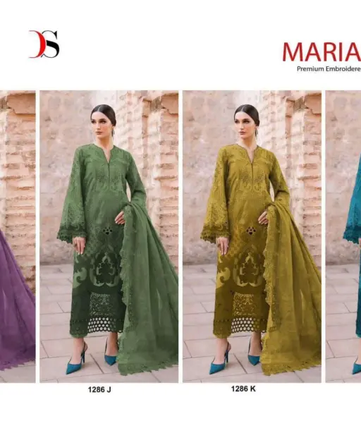 Deepsy Suits Maria B Premium Embroidered 25 Vol 2 Hit Design 1286