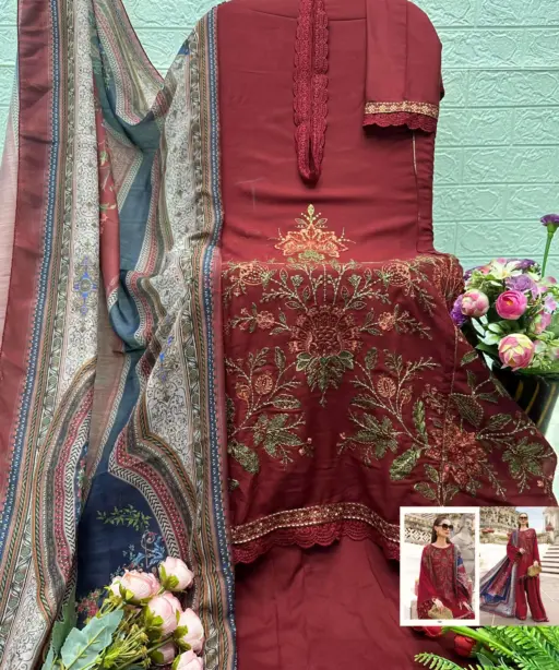 Deepsy Suits Maria B Premium Embroidered Rayon Vol 4