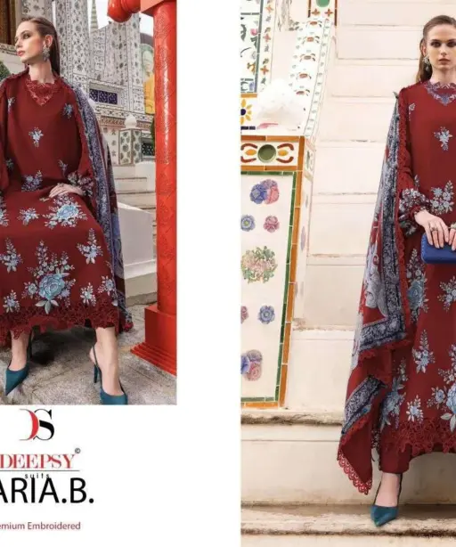 Deepsy Suits Maria B Premium Embroidered Rayon Vol 4 Hit Design 1536