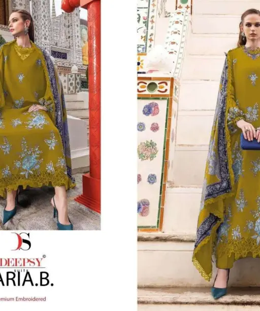 Deepsy Suits Maria B Premium Embroidered Rayon Vol 4 Hit Design 1536