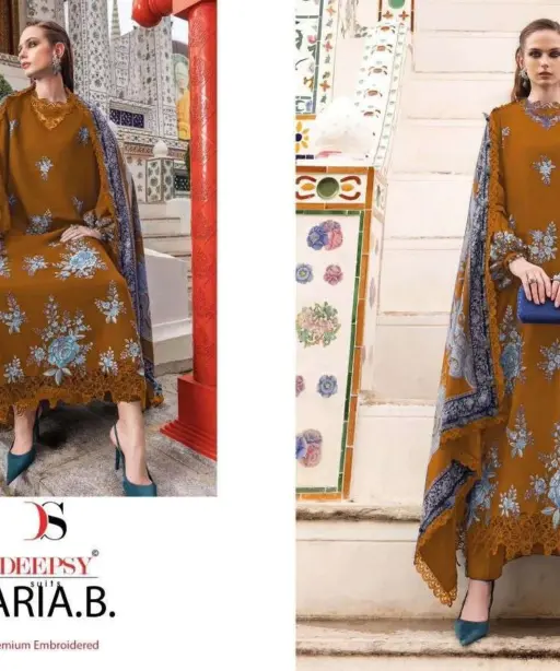 Deepsy Suits Maria B Premium Embroidered Rayon Vol 4 Hit Design 1536