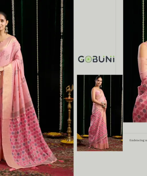 Gobuni Shikha Soft Spun Cotton Jari Saree Collection