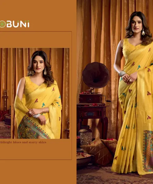 Gobuni Shruti Modal Katha Work Saree Collection