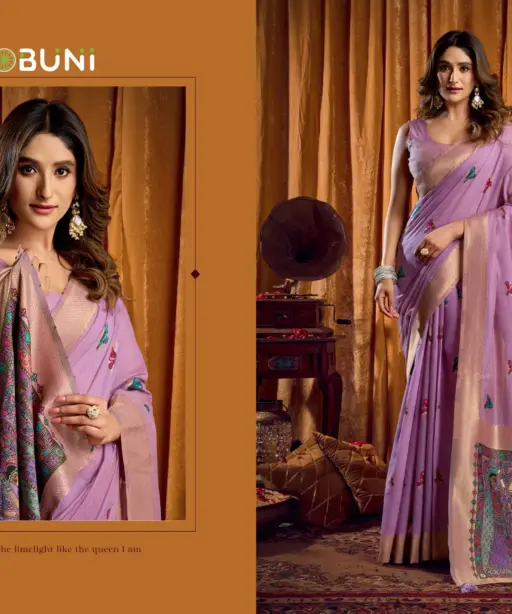 Gobuni Shruti Modal Katha Work Saree Collection