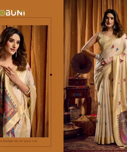 Gobuni Shruti Modal Katha Work Saree Collection