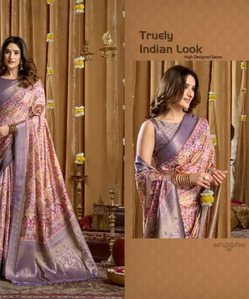 Gobuni Simran Cluster Digital Printed Saree Collection