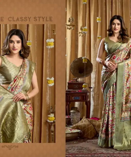 Gobuni Simran Cluster Digital Printed Saree Collection