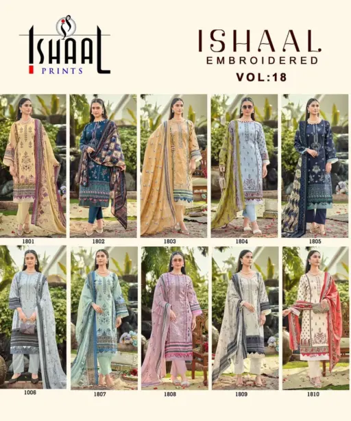 Ishaal Prints Embroidered Vol 18